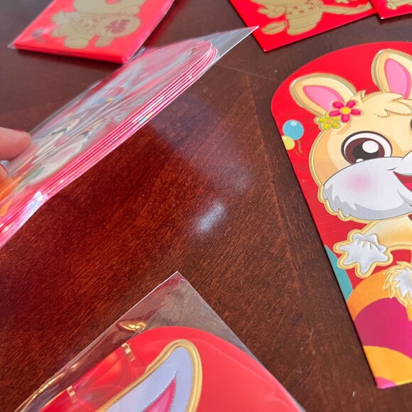 Red Chinese New Year Rabbit-Themed Lucky Money Envelopes 28 lot - Picture 6 of 11